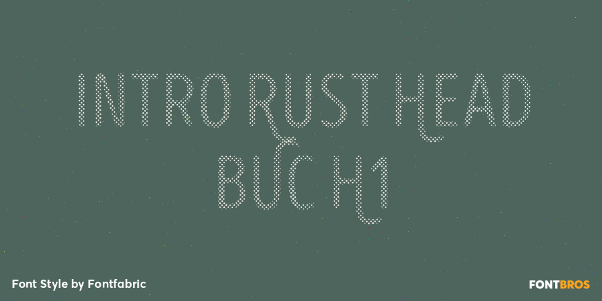 Intro Rust Head BUC H1 Font Poster #1