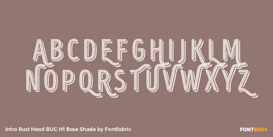 Intro Rust Head BUC H1 Base Shade Font Poster #1