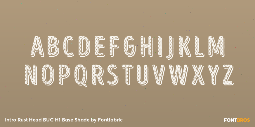 Intro Rust Head BUC H1 Base Shade Font Poster #1