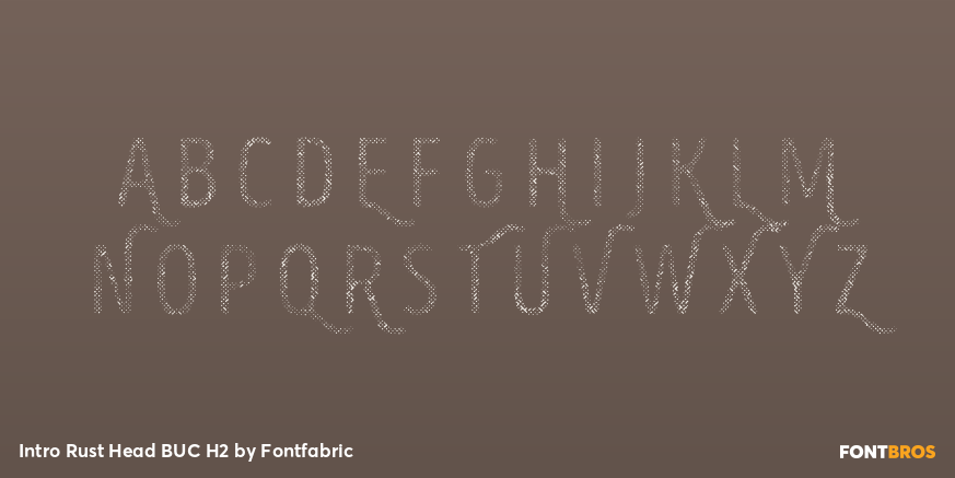 Intro Rust Head BUC H2 Font Poster #2