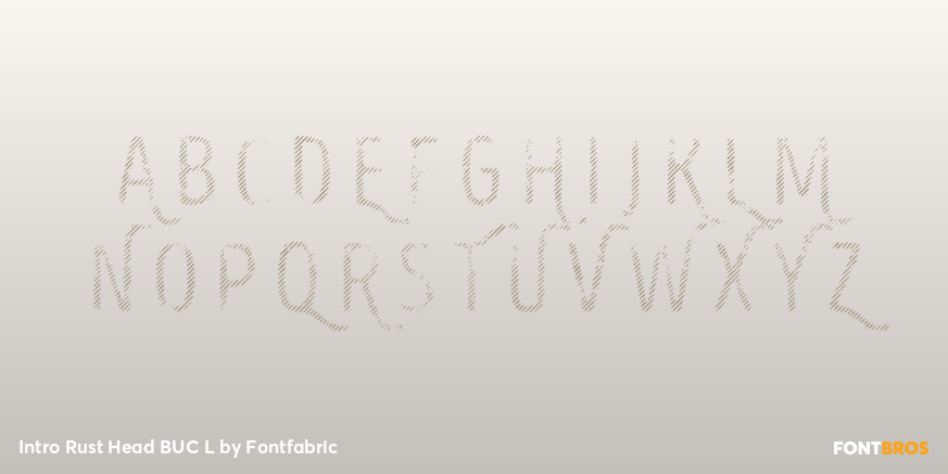 Intro Rust Head BUC L Font Poster #2