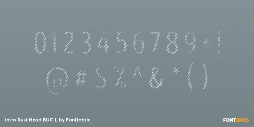Intro Rust Head BUC L Font Poster #4