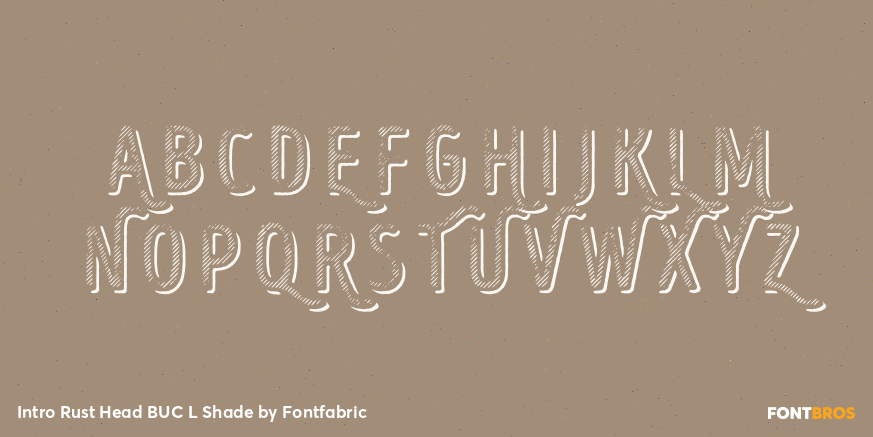 Intro Rust Head BUC L Shade Font Poster #2