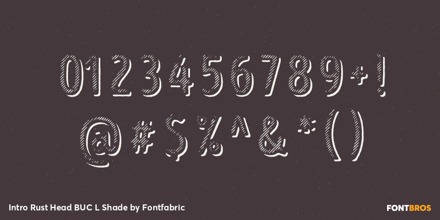 Intro Rust Head BUC L Shade Font Poster #4