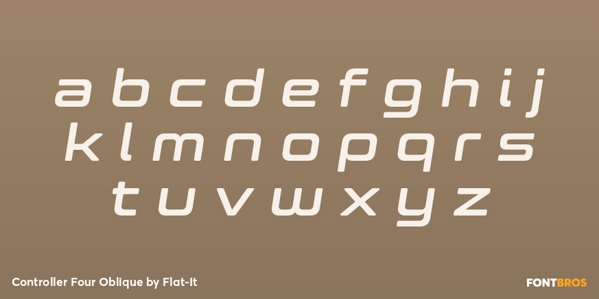 Controller Four Oblique Font Poster #3
