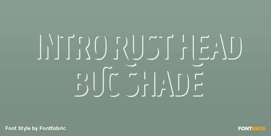 Intro Rust Head BUC Shade Font Poster #1