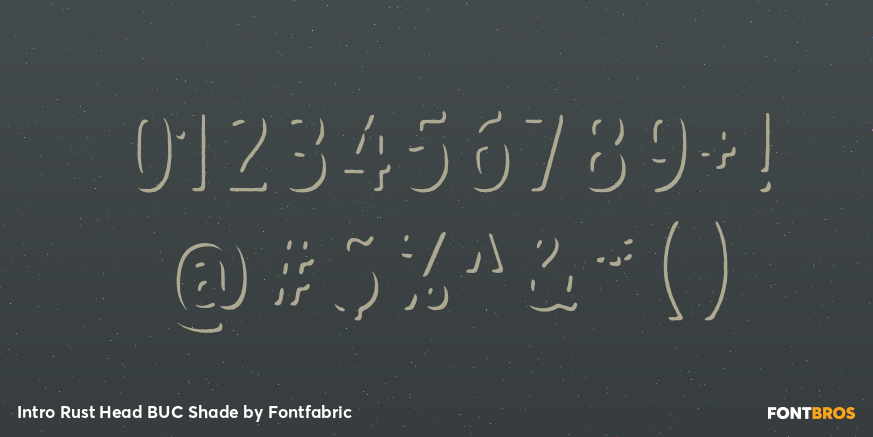 Intro Rust Head BUC Shade Font Poster #1