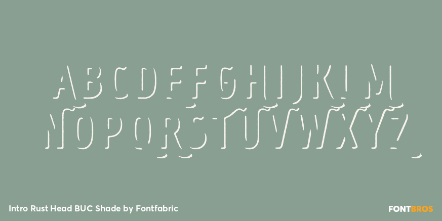 Intro Rust Head BUC Shade Font Poster #2