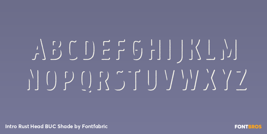 Intro Rust Head BUC Shade Font Poster #3