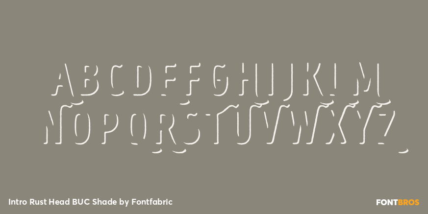 Intro Rust Head BUC Shade Font Poster #1
