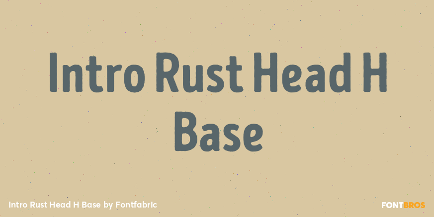 Intro Rust Head H Base Font Poster #1