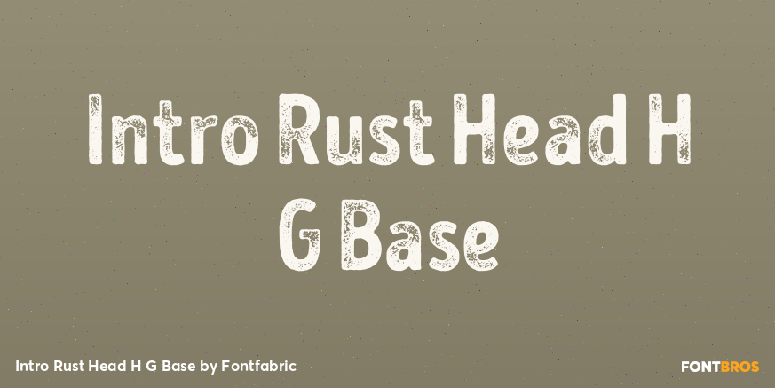 Intro Rust Head H G Base Font Poster #1