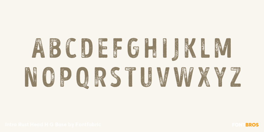 Intro Rust Head H G Base Font Poster #2