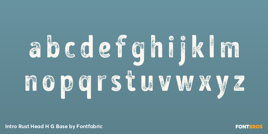 Intro Rust Head H G Base Font Poster #3