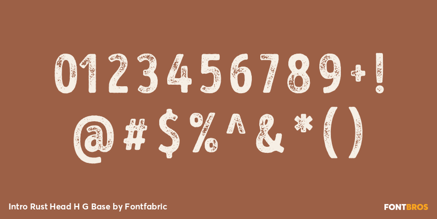Intro Rust Head H G Base Font Poster #4
