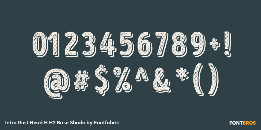 Intro Rust Head H H2 Base Shade Font Poster #4