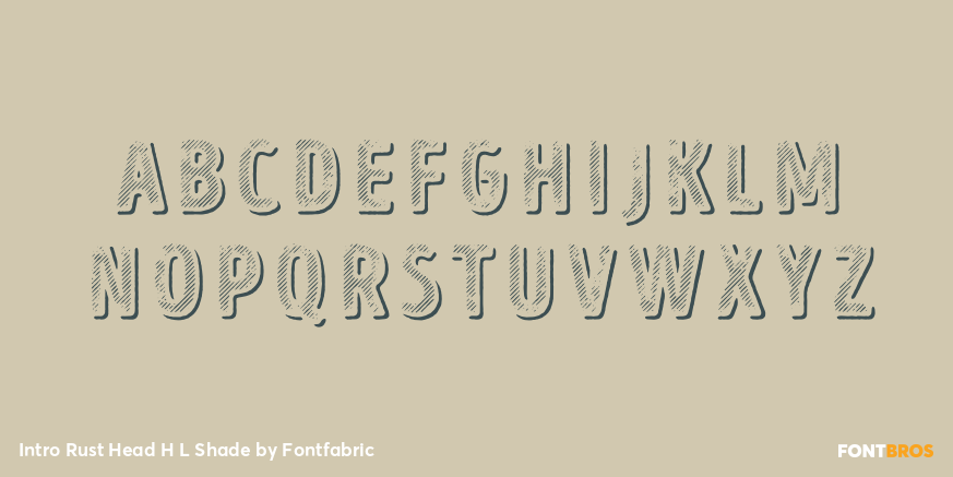 Intro Rust Head H L Shade Font Poster #2