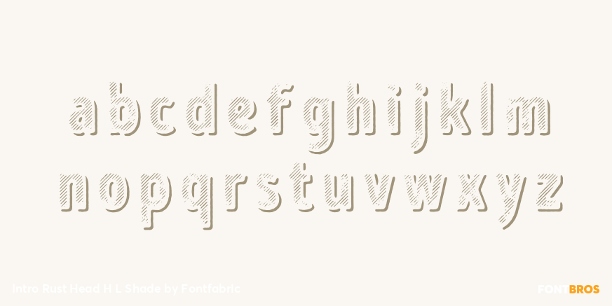 Intro Rust Head H L Shade Font Poster #3