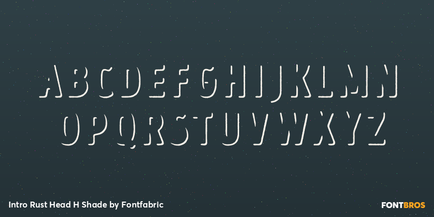 Intro Rust Head H Shade Font Poster #2