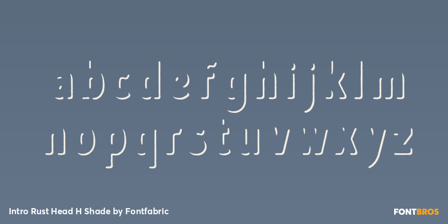 Intro Rust Head H Shade Font Poster #3