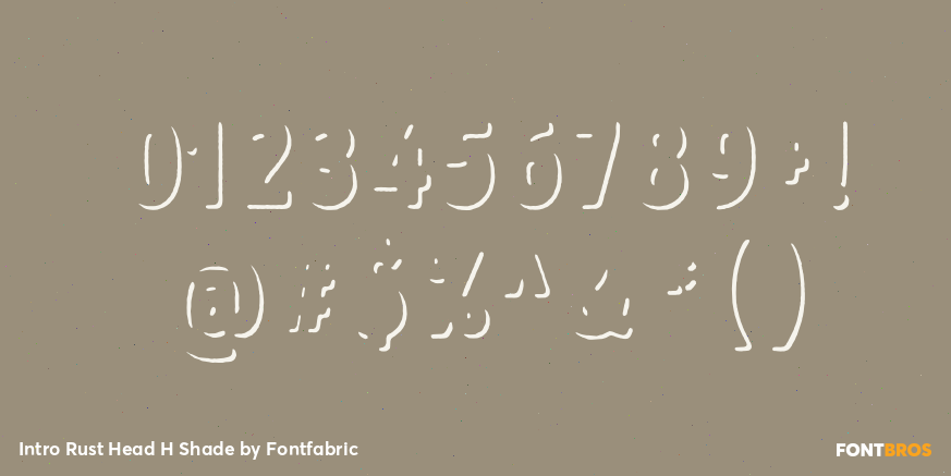 Intro Rust Head H Shade Font Poster #4