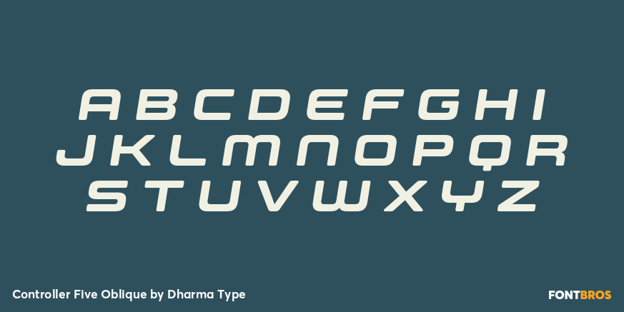 Controller Five Oblique Font Poster #2