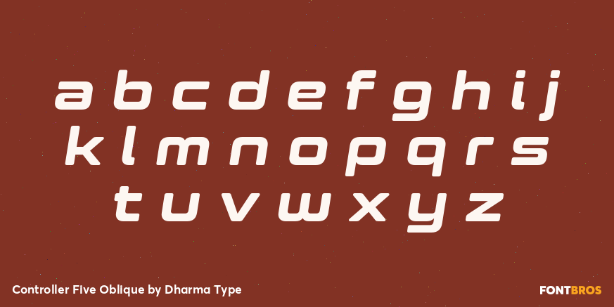 Controller Five Oblique Font Poster #3