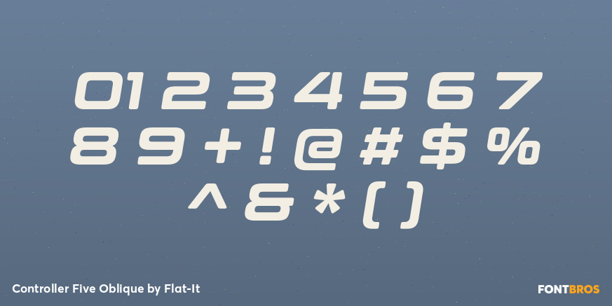 Controller Five Oblique Font Poster #4