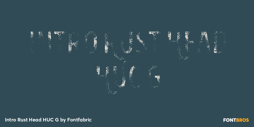 Intro Rust Head HUC G Font Poster #1