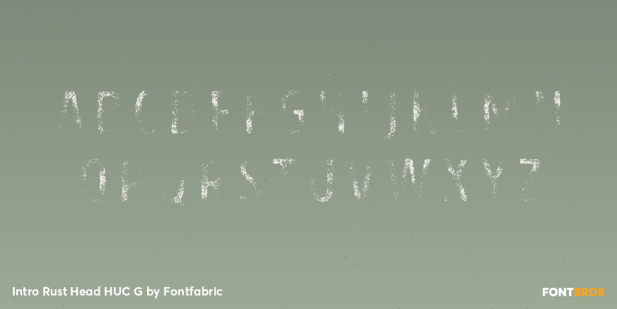 Intro Rust Head HUC G Font Poster #3