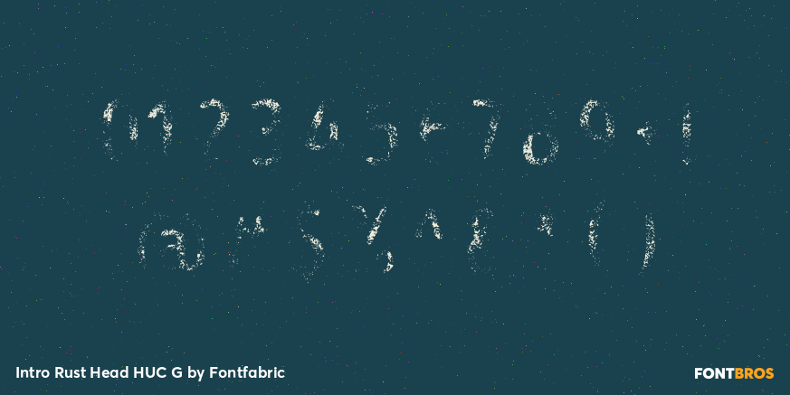 Intro Rust Head HUC G Font Poster #4