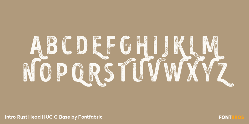 Intro Rust Head HUC G Base Font Poster #2