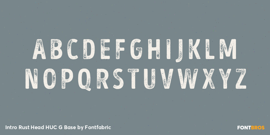 Intro Rust Head HUC G Base Font Poster #3