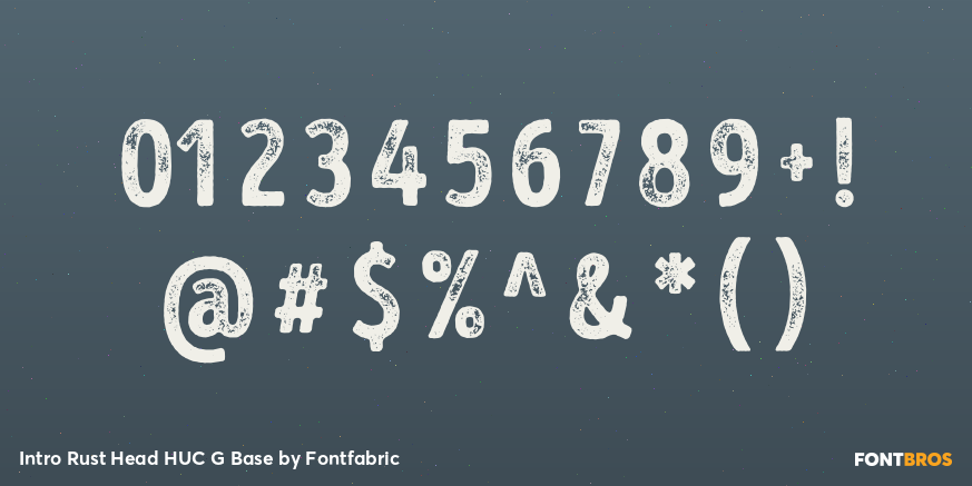 Intro Rust Head HUC G Base Font Poster #4