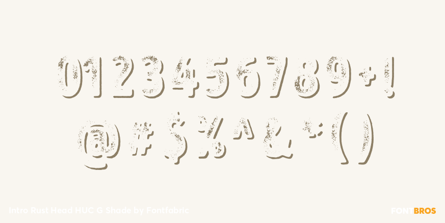 Intro Rust Head HUC G Shade Font Poster #4