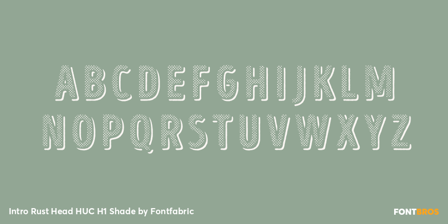 Intro Rust Head HUC H1 Shade Font Poster #3