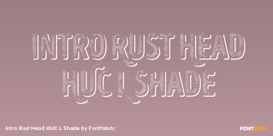 Intro Rust Head HUC L Shade Font Poster #1
