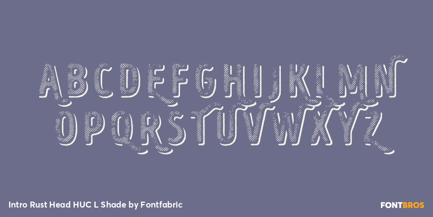 Intro Rust Head HUC L Shade Font Poster #2