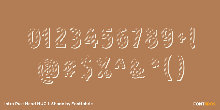 Intro Rust Head HUC L Shade Font Poster #4