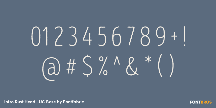 Intro Rust Head LUC Base Font Poster #4