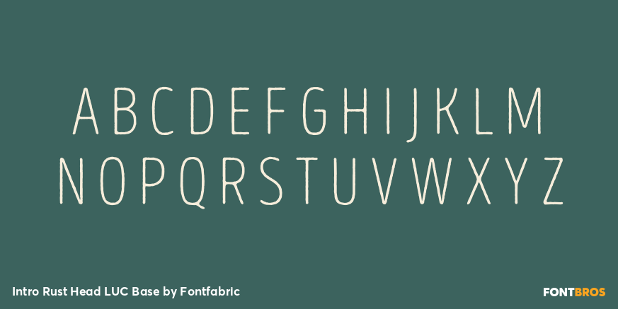Intro Rust Head LUC Base Font Poster #3