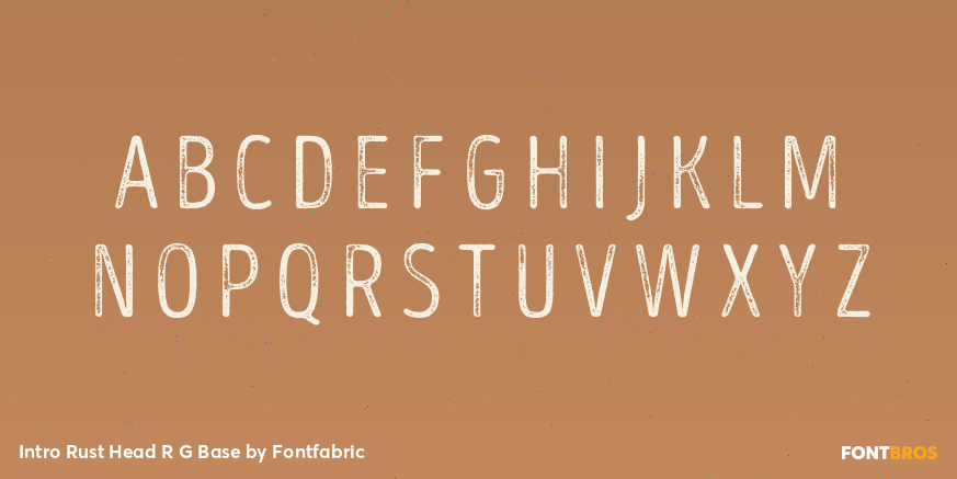 Intro Rust Head R G Base Font Poster #2