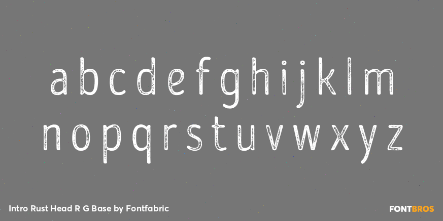 Intro Rust Head R G Base Font Poster #3