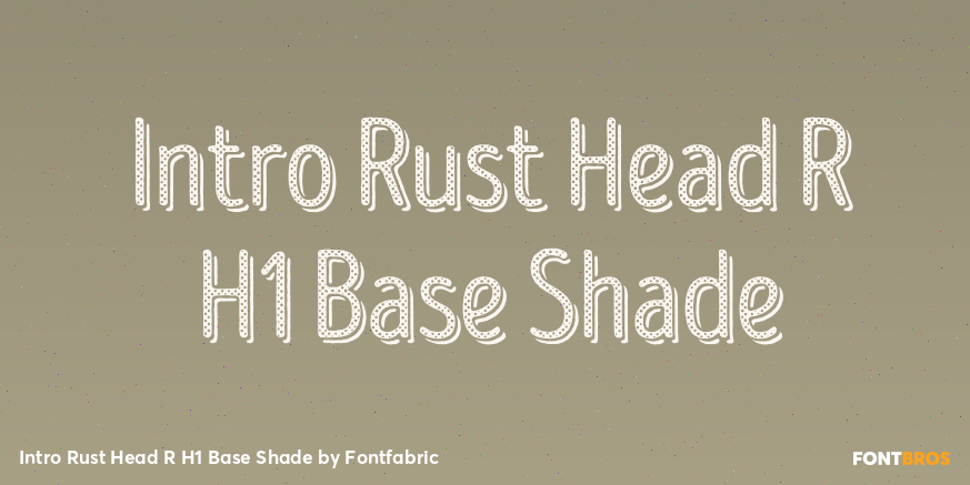 Intro Rust Head R H1 Base Shade Font Poster #1