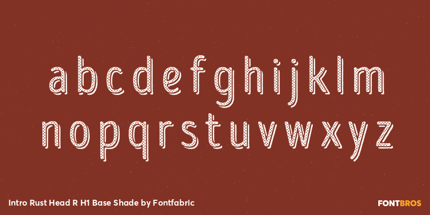 Intro Rust Head R H1 Base Shade Font Poster #3