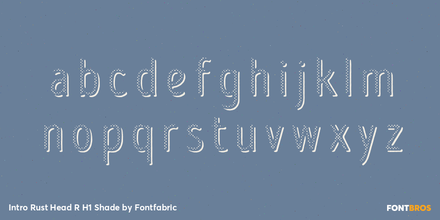 Intro Rust Head R H1 Shade Font Poster #3