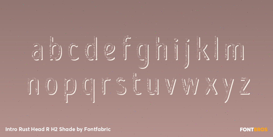 Intro Rust Head R H2 Shade Font Poster #1