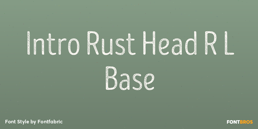Intro Rust Head R L Base Font Poster #1