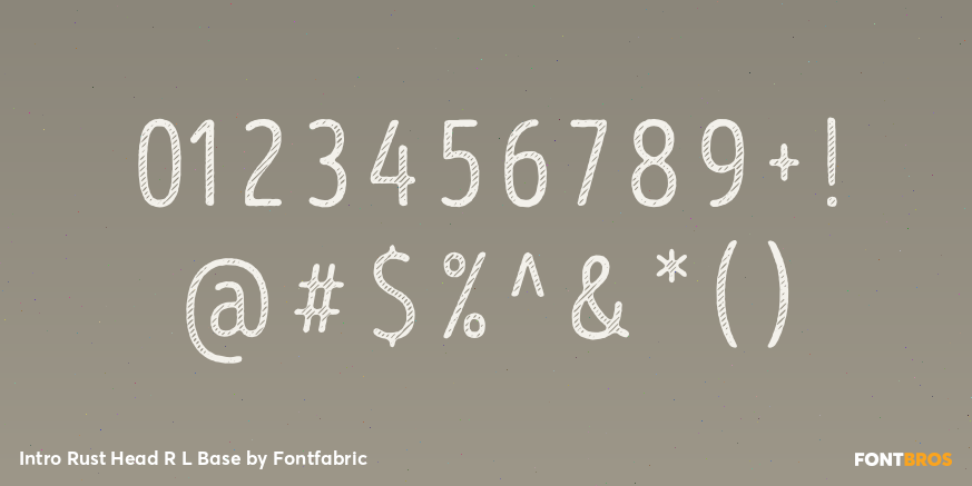 Intro Rust Head R L Base Font Poster #4