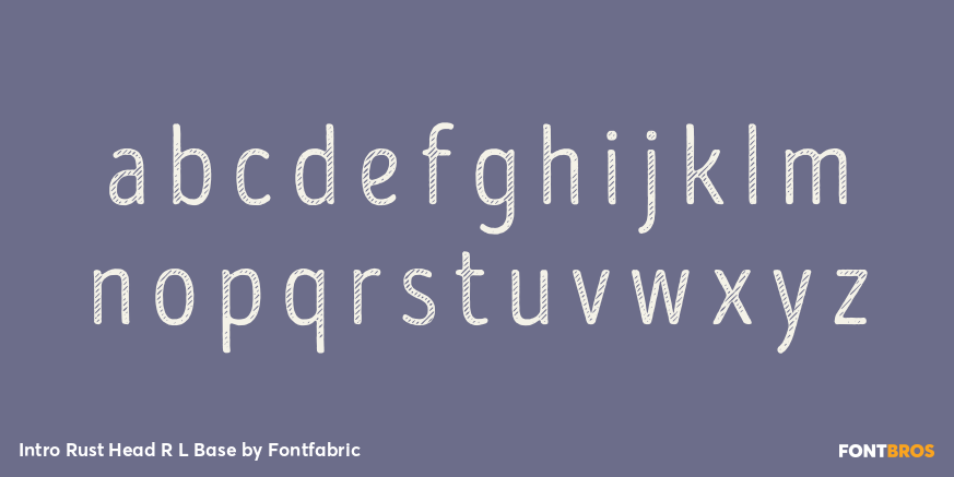 Intro Rust Head R L Base Font Poster #3